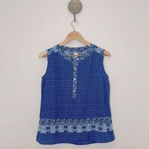 Gap Tops | Gap Sleeveless Popover Top | Blue | Small